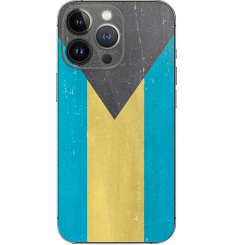 Bahamas Flag Distressed iPhone 15 Pro Skin